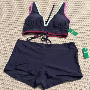 Dip Riviera Swimsuit, Large, new with tags. Navy/multi